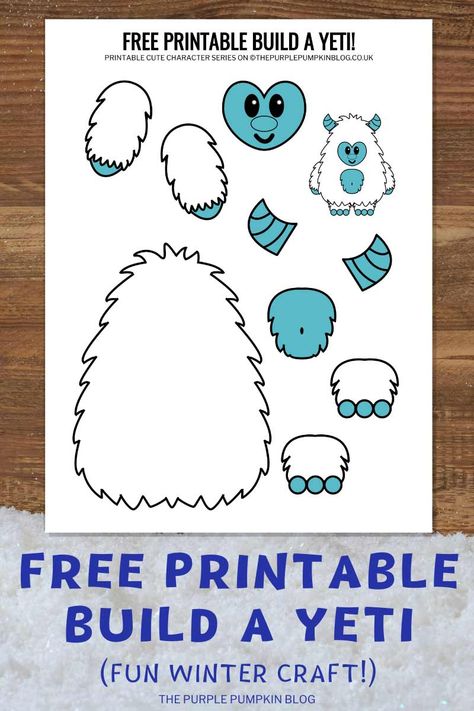 Yeti Christmas Gift Ideas, Library Gifts, Felt Templates, Template Craft, Fun Winter Crafts, Monster Craft, January Crafts, Quilting Designs Patterns, Winter Craft