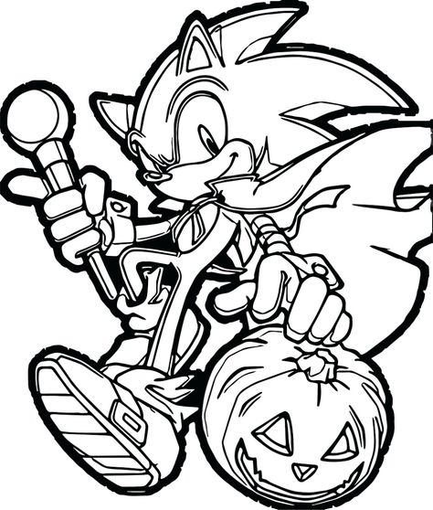 Halloween Sonic coloring page Sonic The Hedgehog Halloween, Gambar Halloween, Hedgehog Halloween, Sonic Coloring Pages, Halloween Pumpkin Coloring Pages, Sonic Coloring, Hedgehog Colors, Halloween Coloring Pages Printable, Pumpkin Coloring