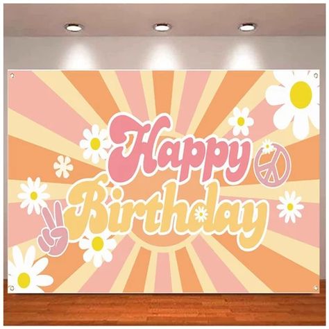 Horror Circus Photography Backdrop With Table Cover Halloween Giant Evil Clown Party Background Scary Grove Room Decor Banner - Backgrounds - AliExpress Groovy Banner, One Birthday Backdrop, Groovy One Birthday, Baby Girls 1st Birthday, Groovy One, Boho Party Decorations, Groovy Birthday, Clown Party