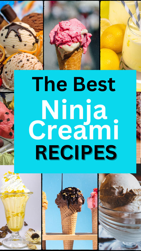 We're excited to share our top low-calorie recipes for the Ninja Creami, allowing you to indulge in sweet treats without compromising your health goals. Featuring high-protein delights, refreshing sorbets, creamy ice creams, and frozen yogurts, these healthy recipes are satisfying options that will keep you feeling fulfilled! Frozen Yogurt Ninja Creami, Ninja Creamy Healthy Recipes, Ninja Creami Deluxe Recipes, Ninja Ice Cream Recipes, Twix Ice Cream, Toffee Ice Cream, Ninja Creami Recipes, Ninja Creamy, Ninja Ice Cream Recipe