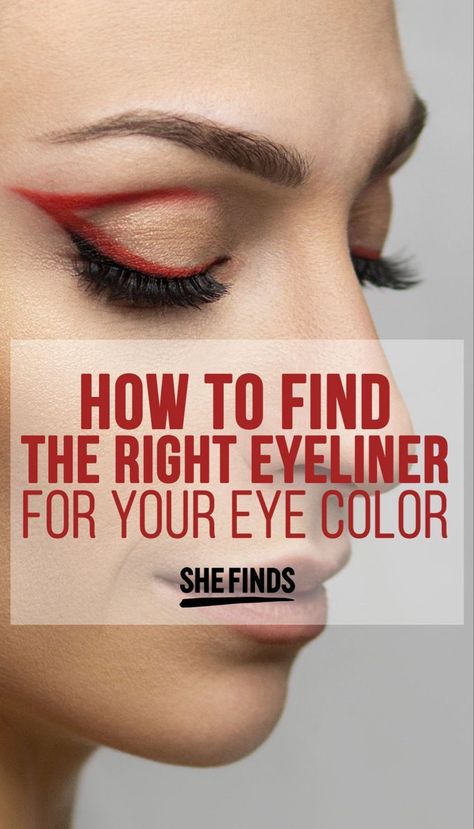 Jan 18, 2023 - Find out how to find the right eyeliner for your eye colors on SHEFinds.com. #makeup #makeuptutorial #fashion #style #tips #beautyproducts Eye Color Makeup, Navy Eyeshadow, Fashion Style Tips, Blue Eye Color, Perfect Eyeliner, Heavy Makeup, White Eyeliner, Color Makeup, Colored Eyeliner