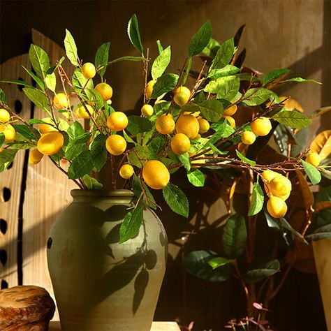 Fake Lemons, Fruits Decoration, Citrus Plant, Room Store, Store Window Display, Handmade Bouquets, Lemon Fruit, Artificial Fruit, Fruit Decorations