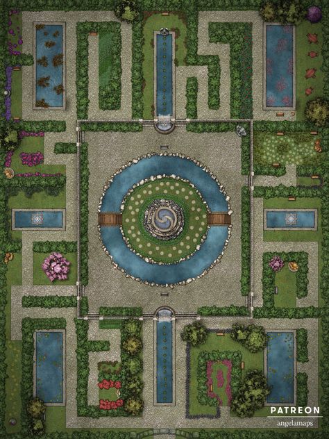 Minecraft Greenhouse, Tabletop Rpg Maps, Dungeon Maps, Royal Garden, D D Maps, Minecraft Blueprints, Fantasy City, D&d Dungeons And Dragons, Dnd Art