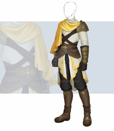 Fantasy Male Outfit, Outfit Auction, Adoptable Outfit, Male Outfit, Armor Clothing, Fest Outfits, Art Outfits, Adventure Outfit, Deviant Art