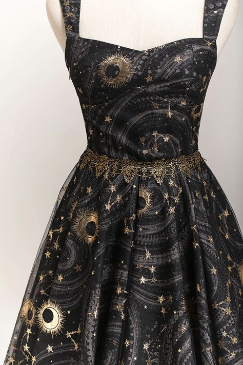 Lost Angel -The Starry Night- Lolita JSK Version I Fantasy Dresses, Fantasy Gowns, In Space, Mode Inspiration, Fesyen Wanita, Looks Vintage, Ball Dresses, Fancy Dresses, Dream Dress