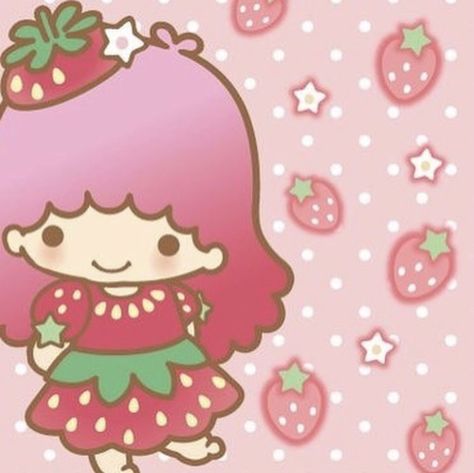 Strawberry Sanrio Pfp, Little Twin Stars Pfp, Strawberry Pfps, Little Twin Stars Icon, Personajes Studio Ghibli, Hello Kitty Aesthetic, Valentines Wallpaper, Hello Kitty Iphone Wallpaper, Picture Icon