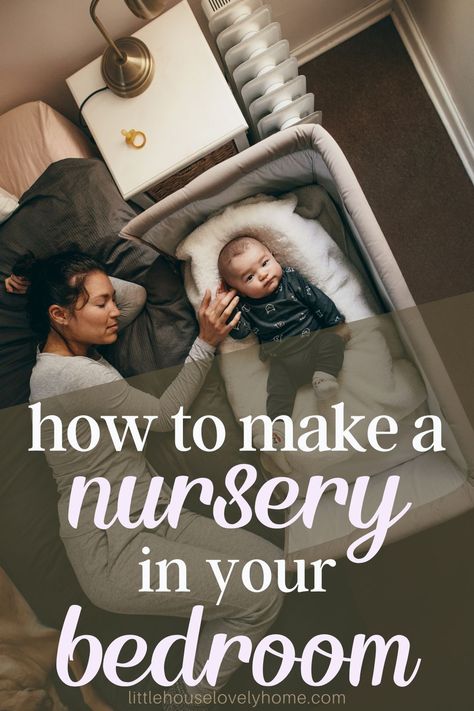 Cozy Up Your Bedroom with a Charming Nursery: Check out Our Guide! Click now to dive into our treasure trove of inspiration and follow for more brilliant ideas. Small Nursery In Bedroom, Room Share With Newborn, Parents Room With Crib, Nursery Room Small Spaces, Nursery In Main Bedroom Master Suite, Small Bedroom With Nursery Shared Master, Same Room Nursery Ideas, Nursery In Apartment Small Spaces, Co Sleeping Bedroom Ideas