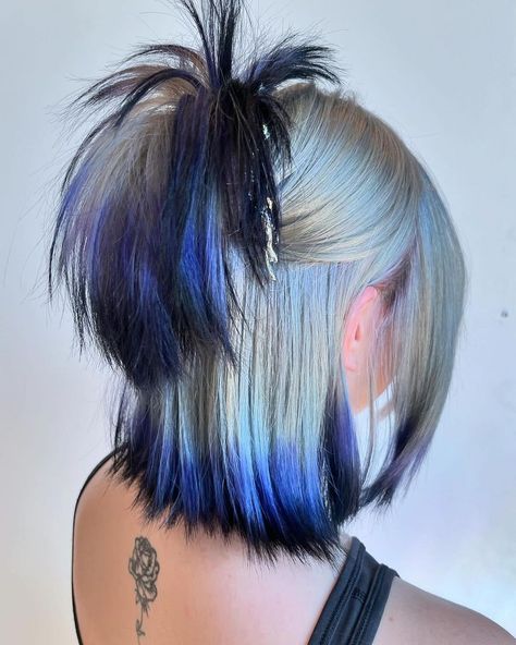 Y2K Hair inspiration using Lunar Tides 🌙 tap to see more from each talented artist 👆

#lunartideshair #hairinspo #dipdyehair #y2k #hairdye Blue Dip Dye Hair, Blue Dip Dye, Dip Dye Hair, Y2k Hair, Hair Dyes, Dye Hair, Dyed Hair Inspiration, Punk Hair, Pretty Hair Color