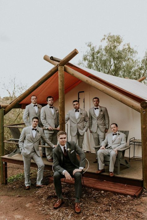 Groom And Groomsmen Different Suits, Green Groom Gray Groomsmen, Groom Darker Suit Than Groomsmen, Men’s Bridal Party, Summer Wedding Bridal Party Attire, Groomsmen Attire Grey Charcoal, Groom Party Attire, Classic Groomsmen Attire, Groom In Different Suit Than Groomsmen