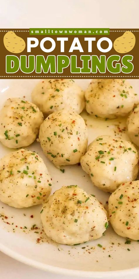 Don't miss out on these authentic German potato dumplings! They're an easy potato dish for any meal. Hearty and favorite, they will become one of your favorite potato side recipes! How To Make Potato Dumplings, Potato Side Recipes, Potato Dumplings German, Easy Potato Side Dishes, Potato Dumplings Recipe, German Potato Dumplings, Potato Dishes Easy, Potato Dumpling Recipe, Asparagus Carrots