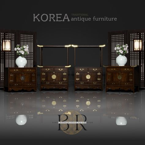 Korea traditional antique furniture set | Patreon Sims 4 Korean Hanbok, Ts4 Korean Cc, Korean Furniture, Korean Traditional House, Sims Gameplay, Traditional Cabinet, Lamp Room, Korea Traditional, Sims Packs