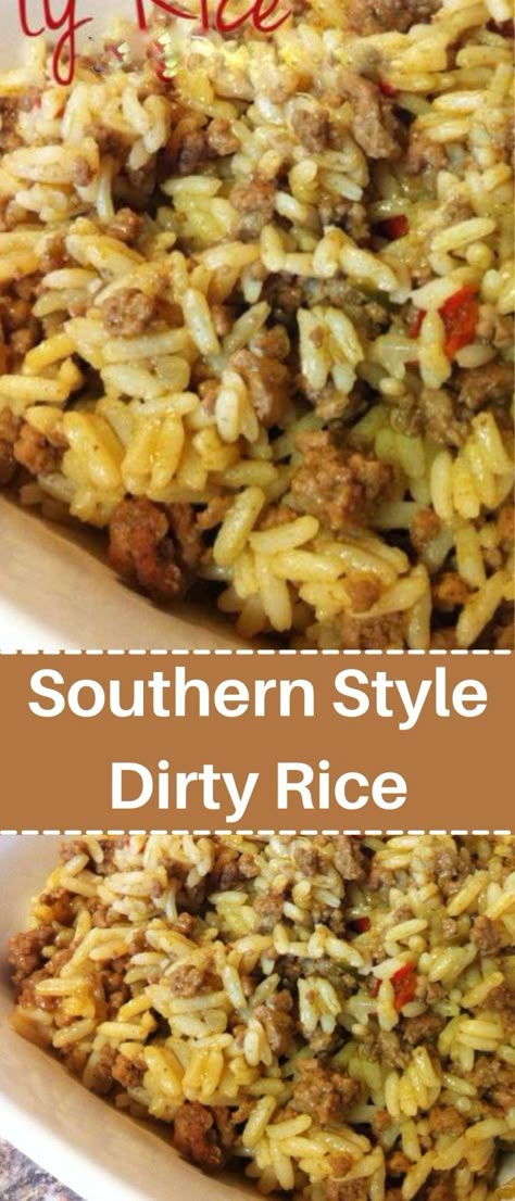 Dirty Rice Recipe Easy, Dirty Rice Recipe, Dirty Rice, Southern Recipes Soul Food, Arroz Frito, Rice Side Dishes, Easy Rice Recipes, Cajun Cooking, Mac Cheese