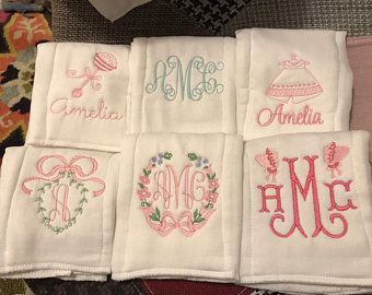 Burb Cloth, Monogrammed Burp Cloths, Personalized Burp Cloth, Personalized Baby Bibs, Baby Presents, Baby Monogram, Gender Neutral Baby Clothes, Burp Cloth, Embroidery Ideas