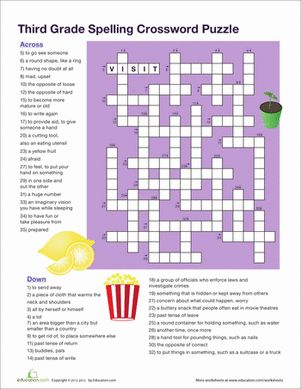 Challenge your child's vocabulary and spelling with a fun crossword puzzle full of 3rd grade terms. Crossword Puzzles For Kids, Kids Camp Activities, Third Grade Spelling, Worksheets 3rd Grade, Esl Teaching Resources, Camp Activities, Kids Camp, Grade Spelling, Third Grade Reading