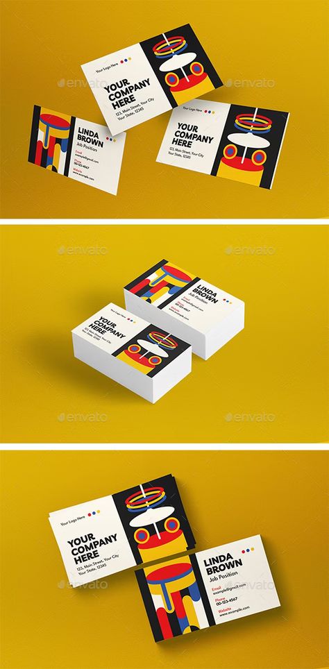 White Bauhaus Business Card by pubric | GraphicRiver Business Information, Cool Business Cards, Card Business, Printing Business Cards, Job Title, Business Card Template, Print Templates, Psd Templates, Card Templates