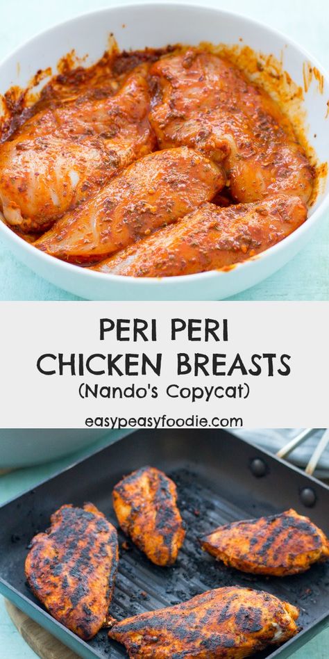 Nandos Chicken Recipe, Nando's Chicken, Peri Chicken, Peri Peri Chicken, Tandoori Masala, Peri Peri, Portuguese Recipes, Yum Yum Chicken, Chicken Breast Recipes