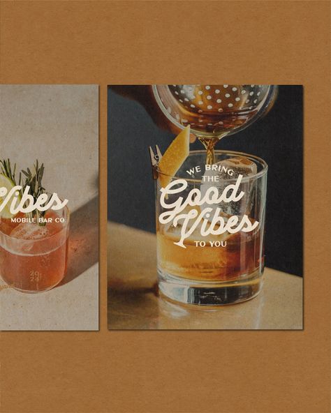 We bring the good vibes to you 🍻⁠ ⁠ Really fun project for @good.vibesbartending bringing an old school feel to their new branding. ⁠ ⁠ 🤝⁠ #logo #logotype #typography #branding #brandidentity #branddesign #graphicdesign #brandinspiration #logodesigner #logomark #brandmark #badgedesign #designbrew #distressedunrest #retrologohunt Old School Branding, Nostalgia Branding, Retro Branding Design, 70s Branding, Corner Bar, Logotype Typography, Social Branding, New Branding, Logo Placement