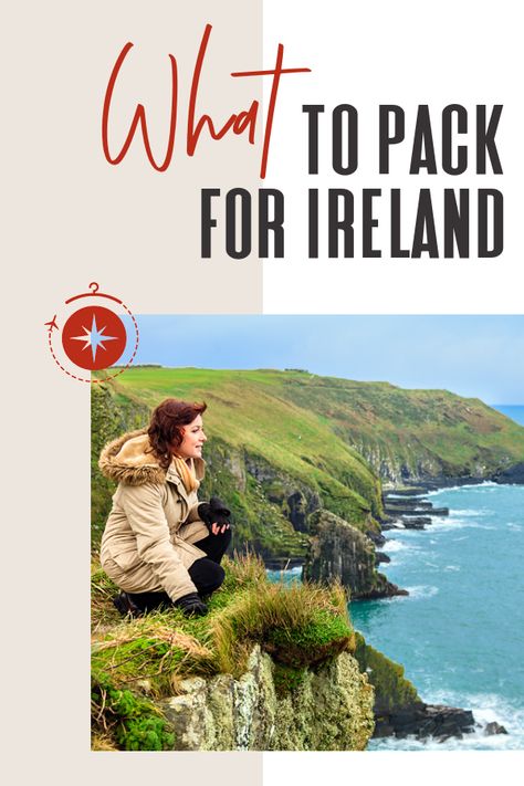 Packing For Ireland, Pack For Ireland, What To Wear In Ireland, Spring Packing List, Ireland Spring, Traveling To Ireland, Essential Packing List, Ireland Packing List, Packing Essentials List