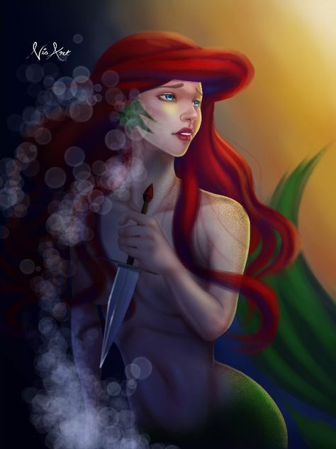 Dark Ariel, Mermaid Real, Ariel Fanart, Dark Disney Princess, Walt Disney Princesses, The Little Mermaid Ariel, Dark Stories, Real Mermaids, Dark Disney