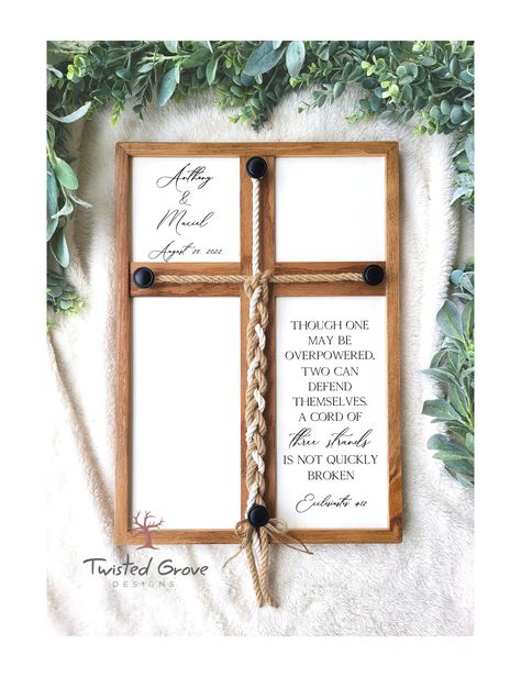 Three Chords Wedding Strands, Braiding Of The Cross Wedding, Cross Unity Ceremony, Wedding Unity Ideas Christian, 3 Cords Wedding Ceremony, Three Cords Wedding Unity Ceremony, Cow Renewal, Unity Cross Wedding, Wedding Unity Ideas