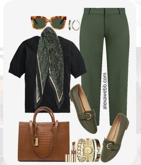 Khaki Green Pants Outfit, Monochromatic Outfit Casual, Green Pants Outfit Work, Olive Green Pants Outfit, Classy Work Attire, Olive Chinos, Green Pants Outfit, Look Office, Look Adidas