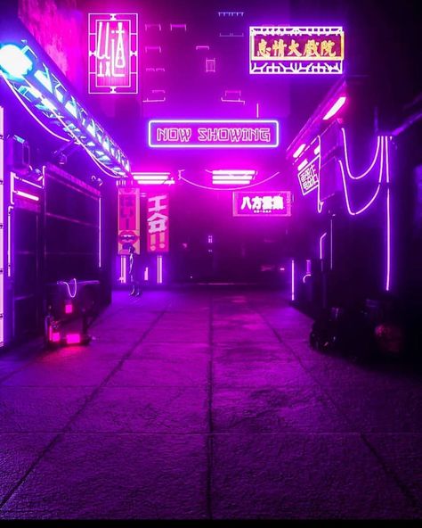 Neon Cyberpunk Aesthetic, Chinese Lights, Punk Background, Nostalgic Places, Synthwave Fashion, Chinese Background, Led Colors, Purple Punch, Tech Aesthetic