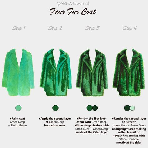 Fashion | Drawing | Tutorial 在 Instagram 上发布：“💠Hello Darlings! I'm happy to share new tutorial on Fur. Be sure to watch 🎥 that I've made for you and give me please you feedback about it…” How To Draw Fur Clothes, Fur Rendering Tutorial, Fur Jacket Drawing, Fur Drawing Tutorial, Fur Coat Drawing, Draw Fur, Fur Drawing, Fashion Model Drawing, Fashion Illustration Tutorial