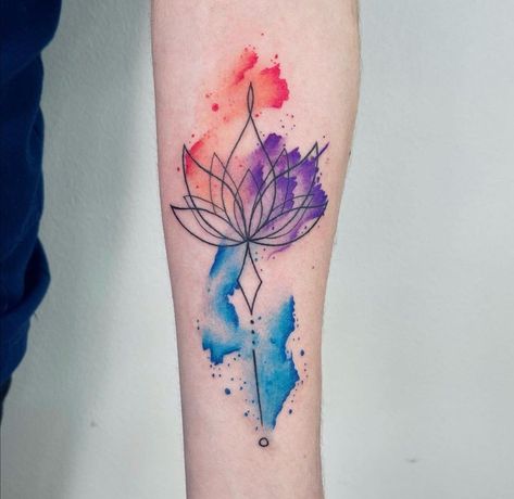 Color Tatoos, Aqua Tattoo, Dark Disney Tattoo, Collar Tattoo, Delicate Flower Tattoo, Watercolor Tattoo Ideas, Trash Polka Tattoo Designs, Full Hand Tattoo, Flower Tattoo Ideas