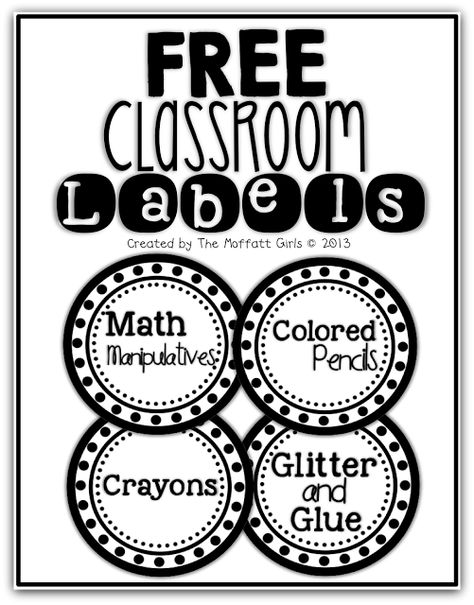 FREE Classroom Labels! Free Classroom Labels, Black And White Classroom, White Classroom, Teaching Organization, Classroom Organisation, Classroom Labels, Classroom Printables, New Classroom, Teacher Organization