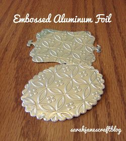 Embossing Aluminum, Cuttlebug Ideas, Embossing Ideas, Foil Embossing, Aluminum Foil Art, Paper Craft Techniques, Embossing Techniques, Metal Embossing, Stamp Tutorial