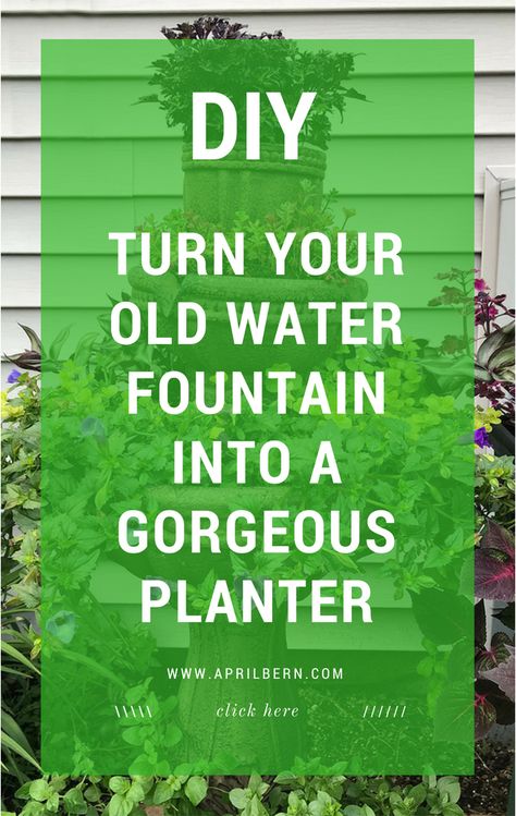 Fountains Turned Into Planters, Fountain Turned Into Planter, Old Fountain Planter, Fountain Planter Ideas, Flower Pot Painting Ideas, Flower Pot Painting, Garden Redesign, Pot Painting Ideas, Diy Flower Pot