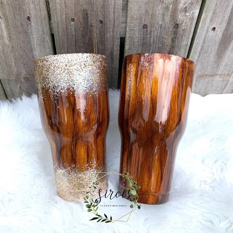 Excited to share this item from my #etsy shop: Wood grain tumblers! #woodgrain #woodgraintumbler #siroistumblers Woodgrain Tumbler, Wood Grain Tumbler, Cricut Tumblers, Epoxy Cups, Diy Tumbler, Wedding Tumblers, Crackle Painting, Epoxy Tumblers, Glitter Tumbler Cups