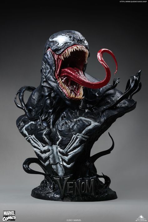 ArtStation - Venom Life Size Bust, Kevin Cassidy Venom Figure, Venom Comics, Character Statue, Marvel Zombies, Marvel Venom, Book Creator, Dark Artwork, Marvel Comic Universe, Marvel Comic Books