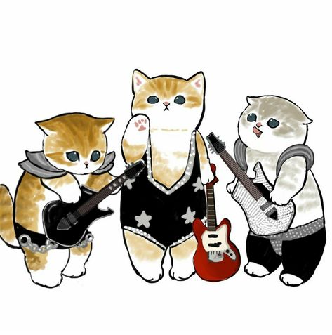 Kitten Drawing, Cat Background, Cats Musical, Cute Cat Drawing, Cute Funny Cartoons, Kitty Drawing, Three Cats, Cute Animal Drawings Kawaii, Cat Artwork