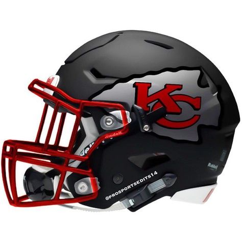 Kansas City chiefs Chiefs Man Cave, New Nfl Helmets, Chiefs Helmet, Cool Football Helmets, Football Helmet Design, College Football Helmets, Nfl Chiefs, Nfl Football Helmets, Kc Chiefs Football