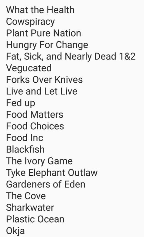 The best documentaries out there! (If you're interested in finding out more about why everyone should turn vegan) Vegan Sayings, Vegan Documentaries, Vegan Activism, Vegan Facts, Vegan Vibes, Vegan Ideas, Vegan Challenge, Food Education, Vegan Memes