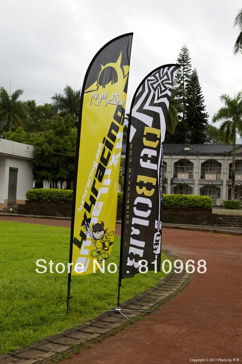 quality flag, beach flag, beach banner, outdoor flag, feather flag (with full color print your design) Beach Flag Design, Beach Banner, Poster Display Stand, Flying Banner, Beach Flag, Pole Banners, Beach Flags, Oxford Bags, Feather Flags