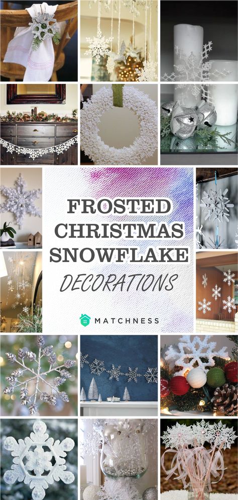 Plastic Snowflake Crafts, Christmas Snowflake Decor Ideas, Snow Flake Decoration, Snowflake Mantle Decor, Decorating With Snowflakes, Diy Snowflakes Decorations, Twinkle Lights Decor, Christmas Foyer Decor, Snowflake Christmas Decor