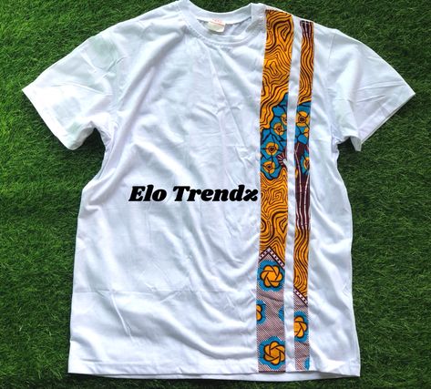 Ankara Tshirt Designs, Ankara Design, Paint Shirt, Fabric Paint Shirt, Kente Fabric, Ankara Designs, Paint Shirts, Custom Tee Shirts, African Clothing For Men