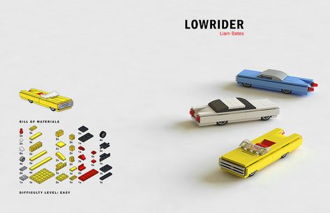 Tiny LEGO Wonders - Lowrider | Image courtesy of No Starch P… | Flickr Lego Cars Instructions, Deco Lego, Lego Auto, Lego Racers, Instructions Lego, Construction Lego, Lego Micro, Micro Lego, Lego Diy