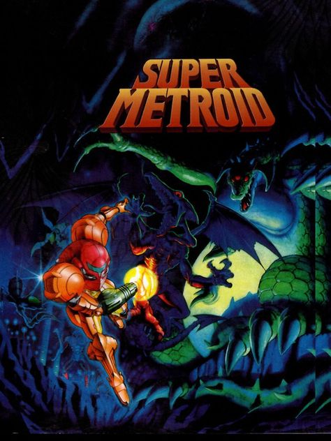 Metroid Samus, Super Metroid, Game Cover, Nintendo Classic, Samus Aran, Nintendo Art, Nintendo Nes, Metroid, Super Nintendo