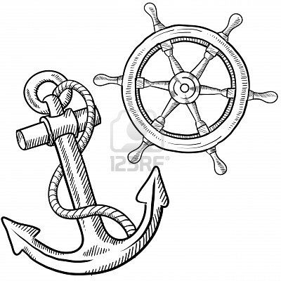 Anchor Tattoo Quotes, Ship Wheel Tattoo, Wheel Illustration, Anchor Drawings, Wheel Tattoo, Anchor Tattoos, Ship Anchor, Anchor Tattoo, Ship Tattoo