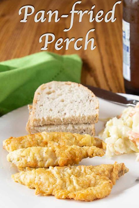 Homemade Pan-fried Perch – Art of Natural Living Baked Perch Recipes, Fried Perch, Perch Recipes, Ocean Perch Recipes, Ocean Perch, Frying Fish, Fish Batter Recipe, Wisconsin Food, Batter Recipe