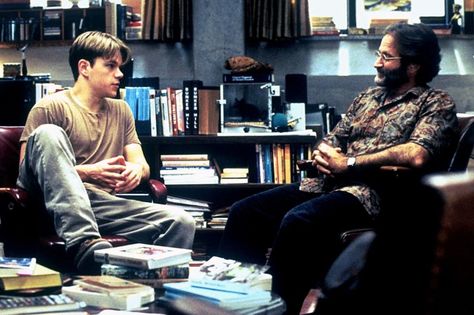 Good Will Hunting(1997) Sean Mcguire, Issa Vibe, Good Will Hunting, Reservoir Dogs, River Phoenix, Movie Shots, Matt Damon, Sigmund Freud, Robin Williams