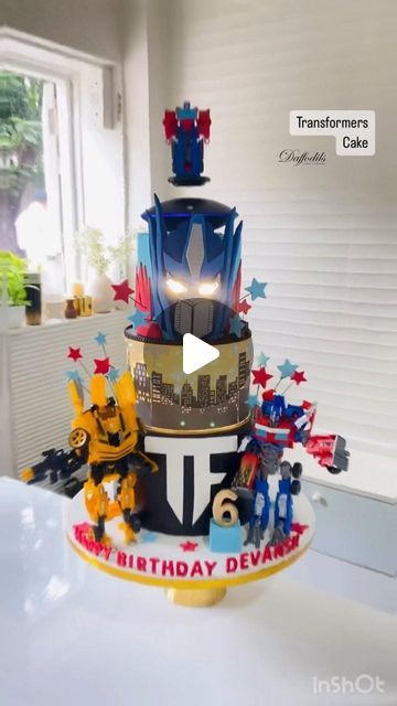 Transformers Cake Ideas, Transformers Birthday Cake, Transformers Cake, Unique Cakes, Fancy Cakes, 5th Birthday, Custom Cakes, Themed Cakes, Daffodils