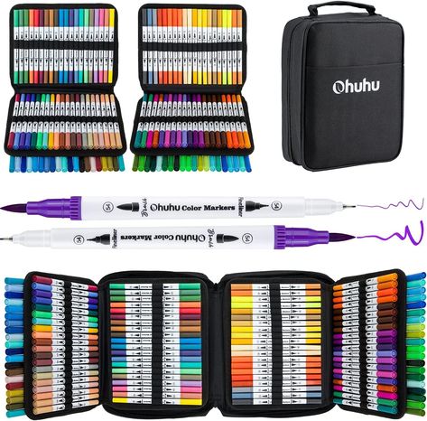 Fineliner Art, Ohuhu Markers, Calligraphy Drawing, Fun Organization, Art Markers, Brush Markers, Colors Art, Drawing Sketching, Bullet Journal Art