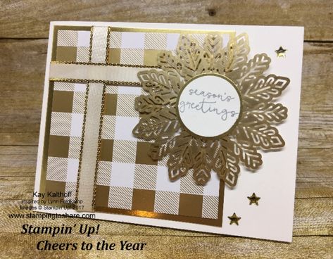 Dsp Christmas Cards, Plaid Cards, Dsp Cards, Christmas Thank You, Stampin Up Christmas Cards, Snow Flake, Stampin Up Christmas, Christmas Cards To Make, Holiday Catalog