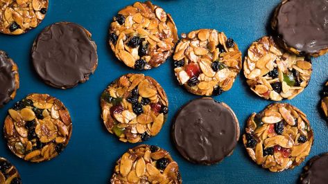 Chocolate honey florentines - Eat Well Recipe - NZ Herald Honey Florentines, Easter Baking Recipes, Florentines Recipe, Chocolate Honey, Eating Well Recipes, Peanut Butter Smoothie, Cooking Cookies, Vegetarian Breakfast Recipes, Honey Almonds