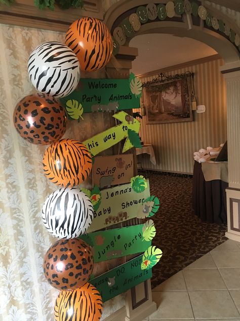 Safari Welcome Sign Birthday, Welcome To The Jungle Birthday Party, Jungle Graduation Theme, Zoo Theme Decorations, Let’s Get Wild Birthday Party, Safari Themed Decorations, Welcome Two The Jungle Party Ideas, Jungle Theme Party Decorations, Welcome 2 The Jungle Birthday Party