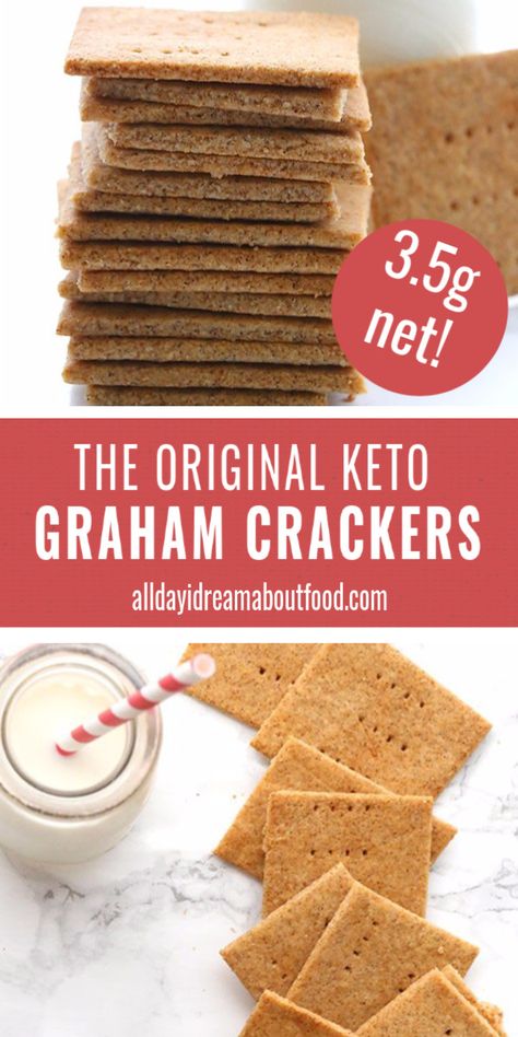 Keto Graham Crackers, Healthy Snack For Kids, Galletas Keto, Graham Cracker Recipes, Biscuits Graham, Crackers Recipe, Snack For Kids, Homemade Graham Crackers, Postre Keto